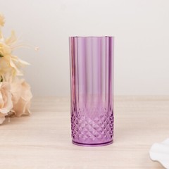 6 PURPLE 14 oz Crystal Plastic DRINKING GLASSES Party Events Disposable