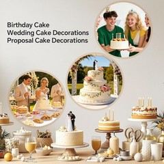 4.5» Wedding Cake Topper Bride and Groom 4.5 inches, Rice White Gift Box