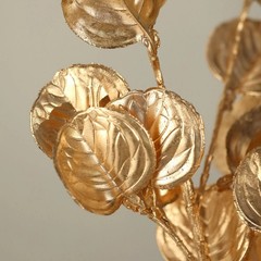Gold 2 Metallic 27″ Artificial Eucalyptus Leaf Branches Faux Foliage Stems Party