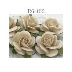 1″/2.5cm Pick 6 tone Mulberry Open Rose Paper Flower Wedding Scrapbook Craft R6