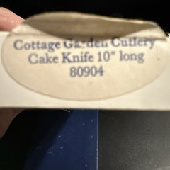 Aynsley ENGLISH FINE BONE CHINA Cottage Garden Cake Knife Server Stainless NEW