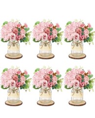 homenergy 6 set mason jar table centerpiece – wedding New