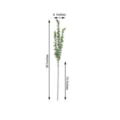 3 Frosted Green 30″ Artificial Eucalyptus Leaves Sprays Stems Party Supplies
