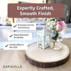 10 Pack of Large Wood Slices – Perfect for Centerpieces & DIY Crafts, 11-13 in