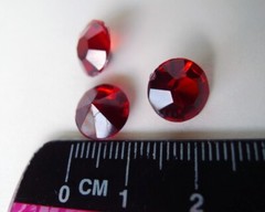Garnet Ruby Gemstone Confetti Table Scatters, 350pcs 4 Carat Red Fake Diamonds