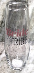 “Bride Tribe” Stemless Bridal Champagne Flute Glass 9.6oz Wedding Bridal Shower