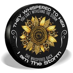 Father’s Day PVC Spare Tire Cover for Size 14 for Diameter 24″-27″ Sunflower