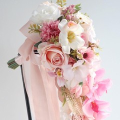 Waterfall Bridal Bouquet Floral Centerpiece for Festival Proposal Marriage