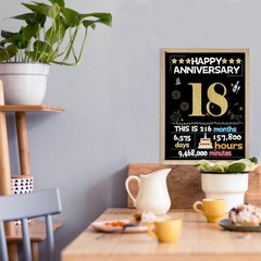 Joycard 18th Anniversary Card for Women Men, Wedding Card for Wife Husband, S…