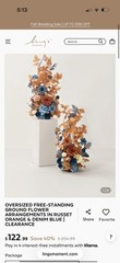 Ling’s Moment Wedding Decor Set, Russet Orange and Denim Blue