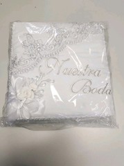 Elegant White Nuestra Boda Wedding Photo Album 11″x12″ 3 Ring Binder