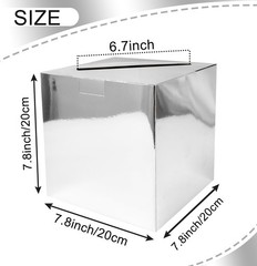 SietDESEO Silver Card Box Gift for 7.8 X X INCH,