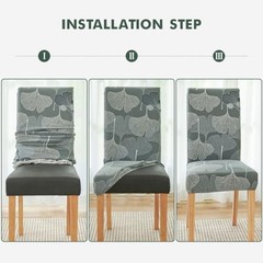 Chair Covers for Dining Room 2 Pack, Stretch Dining Chair 2PC Garden Glam