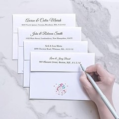 Winlyn 1000 Pcs Bulk A2 Invitation Envelopes in 1000 pcs white, White