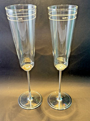 2 Sets Kate Spade x Lenox «Mr.» & «Mrs.» Champagne Glasses Candle Stick Holders