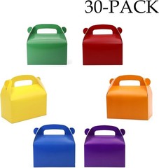 30-Pack Colorful Rainbow Treat Boxes – Eco-Friendly Gift Boxes with Handles