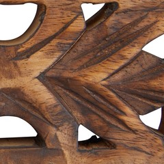 Deco 79 Mango Wood Biblical Carved Cross Wall Decor, 9″ x 1″ x 12″, Brown
