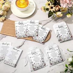 100 Set Wedding Favors for Guests Bulk Include 100 Pcs Self Adhesive Seed Packet