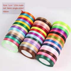 1cm Wedding Birthday Party Decorative Satin Ribbons White Blue Pink Purple Green