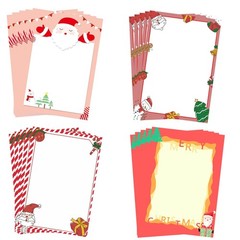 100 Sheets Christmas Stationary Paper 8.5×11 inch White and Red