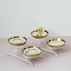 Premium Quality Metal Double Layers Cupcake Display Rack Easy to Use Clean Gift