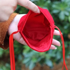 5pcs Velvet Bag Wedding Bunch Mouth Flannel Wedding Candy Bag Red Gift Gift Bag