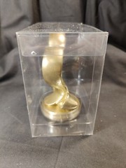 His & Hers Wedding Cake Topper Gold 2 Double Intwined Hearts w/ Crystal Accents