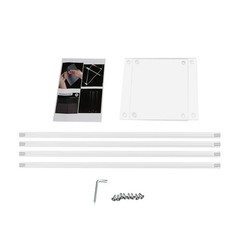 10Pcs Acrylic Clear Vase, 7.9×7.9×23.6In Rectangular Flower Display Stand,