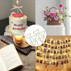 40Pcs Floral Picks Card Holders Bouquets Wedding Centerpieces Photo Sticks New