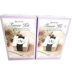 Customizable Wedding Favor Boxes 98ct Ribbons Printable Tags 98ct Ivory Black
