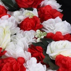 12PCS Artificial Flower Wall Panels Silk Rose Wedding Background Venue Decor