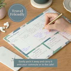 Riley’s Weekly Planner Pad, Calendar Tear Off, Desk Organizer, To Do List Not…