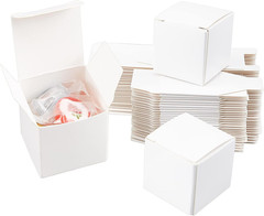 30 Pack Kraft Paper Box 1.57″ Mini White Paper Gift Packaging Box with Lid Soap