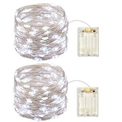 2 Pack Battery-Operated Mini Lights – Indoor Led Fairy Lights with Cold White