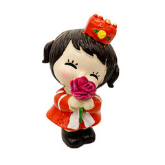 Chinese Couple Figurine Style Resin Bride And Groom Wedding Cake Topper Decors