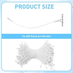 400 PCS 552.5mm Mini White Double Head Flower Stamen Artificial Floral Craft