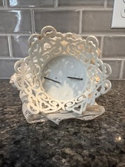 Vintage Bride & Groom Wedding Cake Topper MCM Flowers Arch 10” Tall 3 1/2” Base