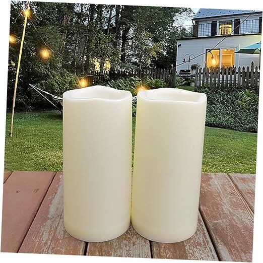 4’x8′ Flameless Battery Operated LED Candles with Timer – 2 Pack 4×8 inches