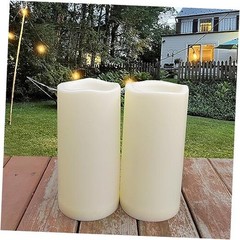 4’x8′ Flameless Battery Operated LED Candles with Timer – 2 Pack 4×8 inches