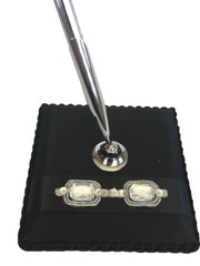 Black Satin Western Wedding Crystal Horseshoe Accessory 6 Piece Set