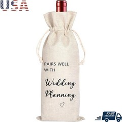 Eco-Friendly Cotton Wine Bag Drawstring Parties Engagement Wedding Graduation US