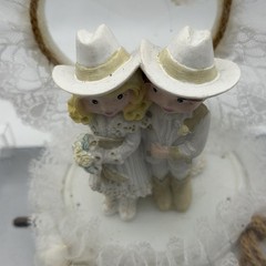 WILTON WESTERN ELEGANT COWGIRL BRIDE COWBOY GROOM WEDDING CAKE TOPPER-1995-R VNG