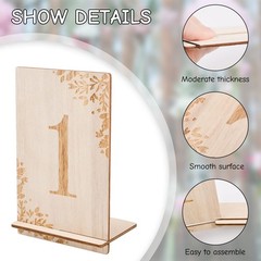 Wedding Wooden Table Numbers with Wooden Base,1-10 Rustic Wedding Centerpiece…