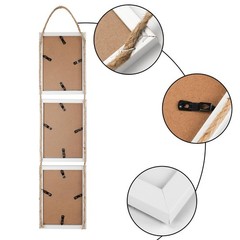 Lavezee 5×7 White Hanging Collage Picture Frames Set of 2, 6 Opening Vertical…