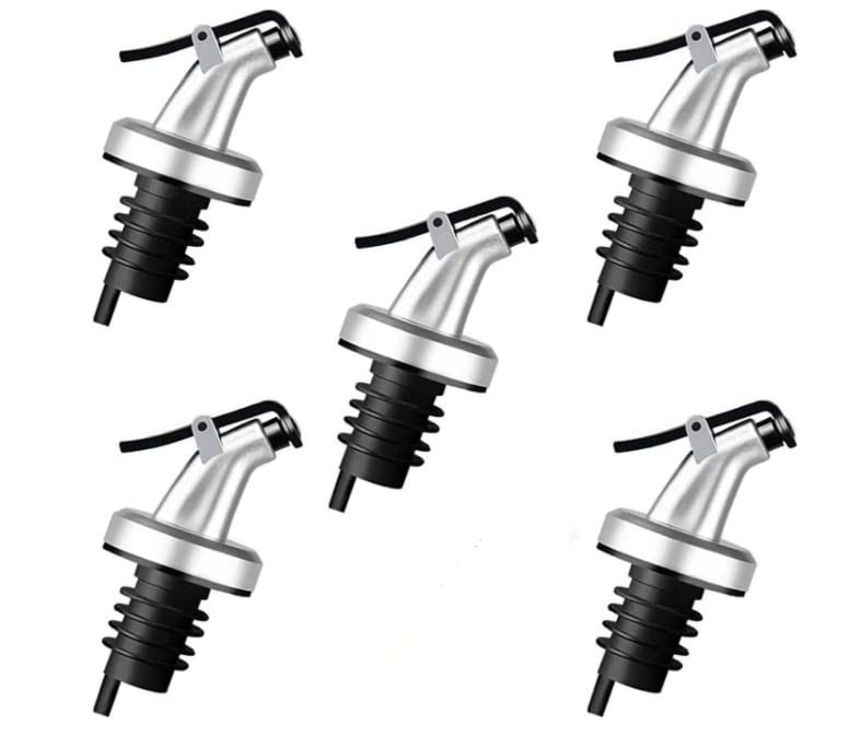 HORNO 5 Pack Oil Spouts, Olive Vinegar Bottle Stopper Clear» or «Glossy