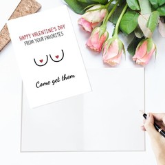 Naughty Valentines Day Card for Boyfriend Husband Fiance Him, Adult Humor Val…