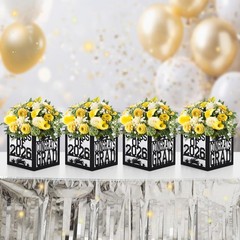Graduation Table Centerpieces Boxes 2026 Congrats Grad Decor small, Black