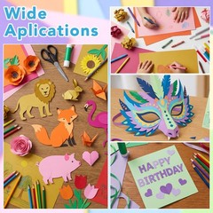 40 Sheets Colored Cardstock 8.5 x 11, 10 Assorted x 11 inches, Multicolor