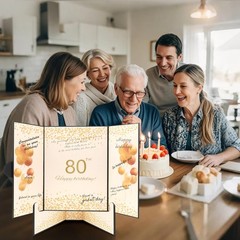 80th Birthday Guest Book and Party Decorations Set, 12×18 inch Sign-in Signat…