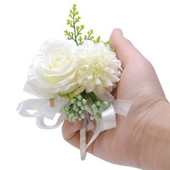 Handmade Bridal Groom Wedding Boutonniere Pin Artificial Rose Sunflower Fake Ber